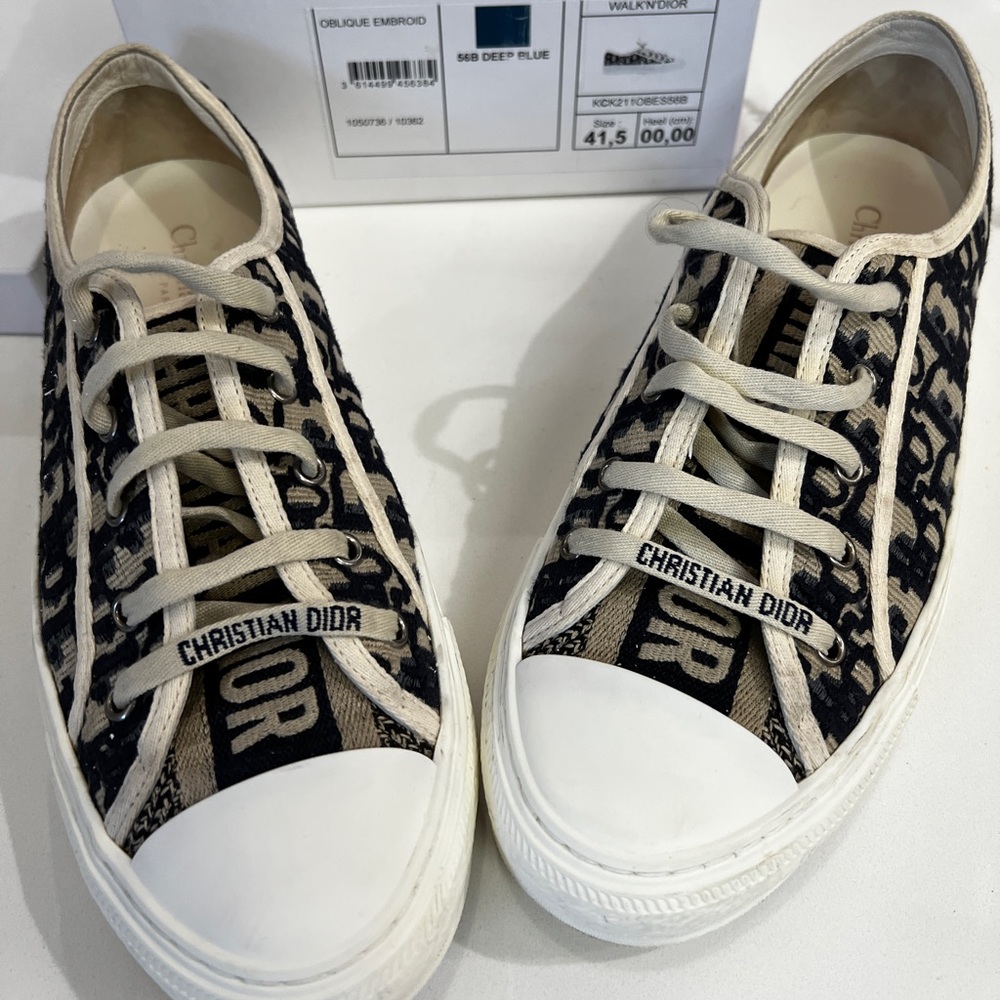 Authentic Christian Dior Deep Blue Walk N Dior Sneakers